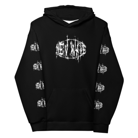 New Wave Barbed Wire Logo Hoodie (White)