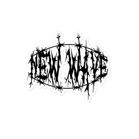 New Wave Barbed Wire Logo Sticker